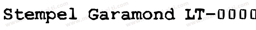Stempel Garamond LT字体转换